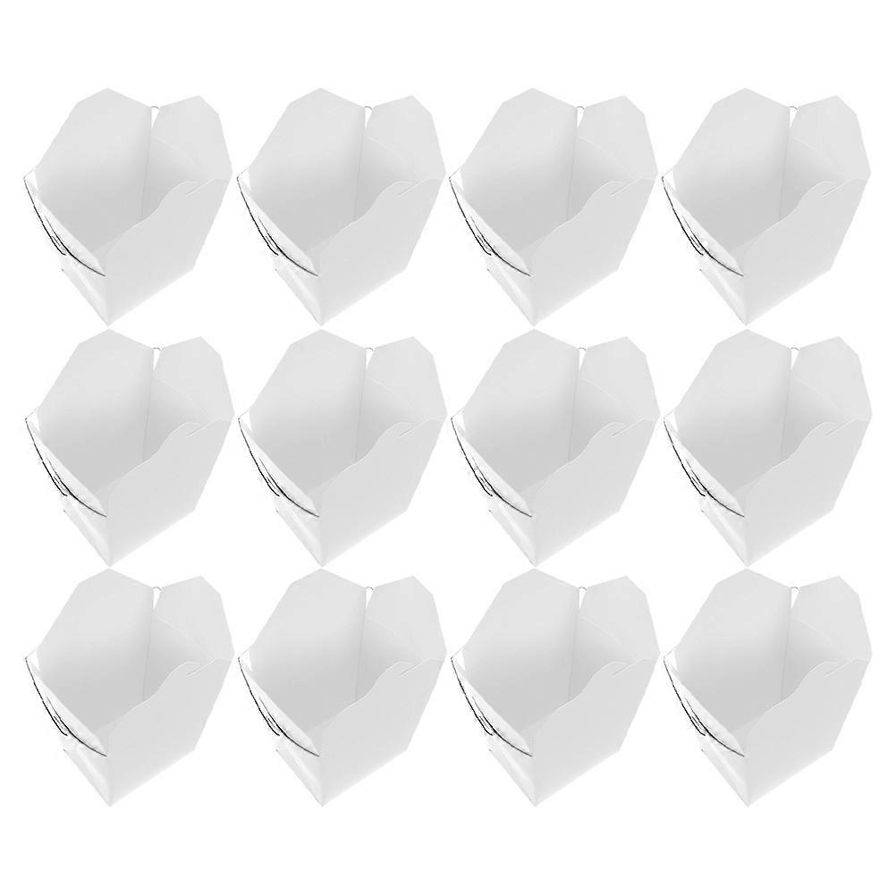 Sandwiches Paper Boxes Chinese Takeout Container Rectangular White 10.30X10.30X9.00CM Convenient to Carry 50Pcs