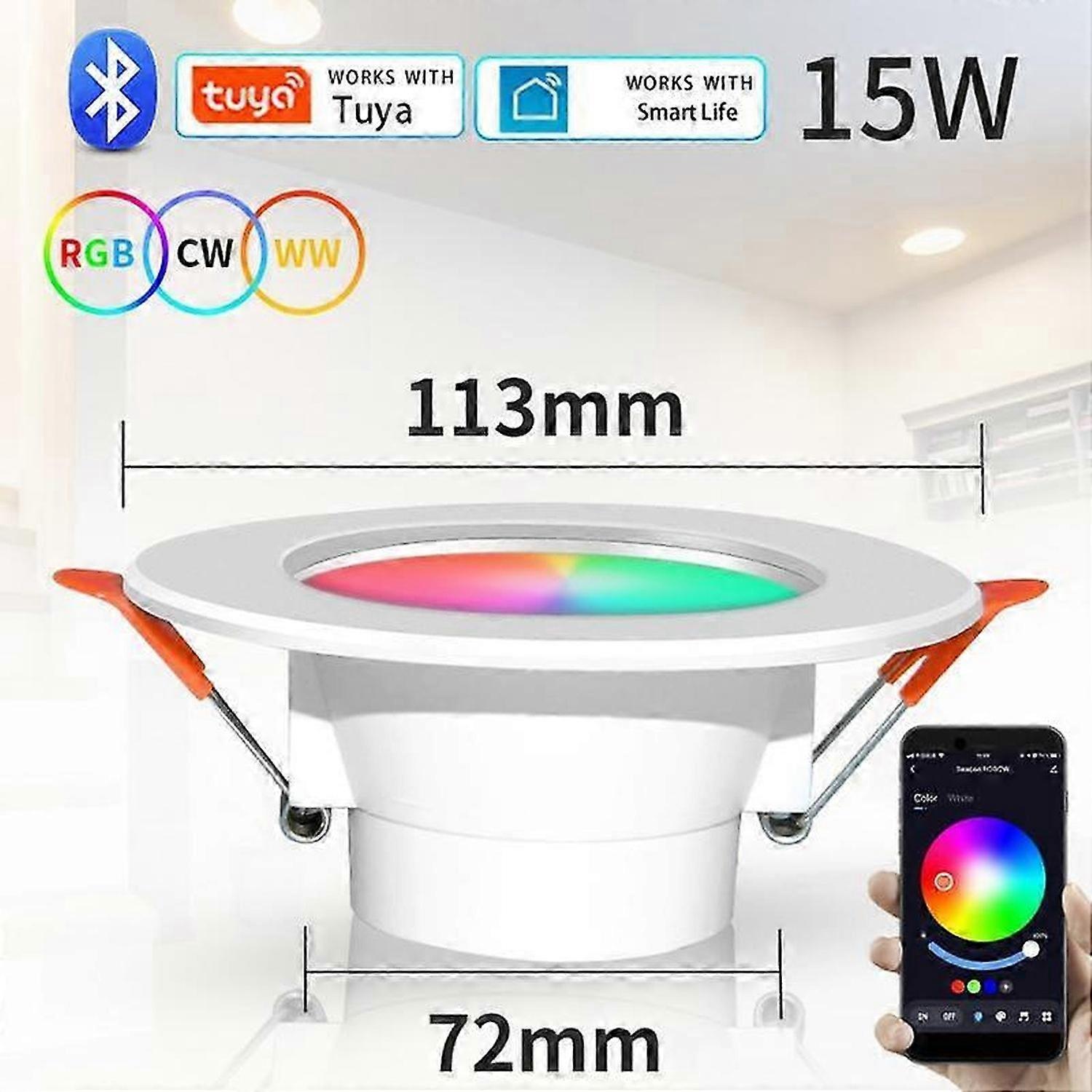Bluetooth-Compatible Downlight Colorful Spot LED Lamp Recessed Round Light