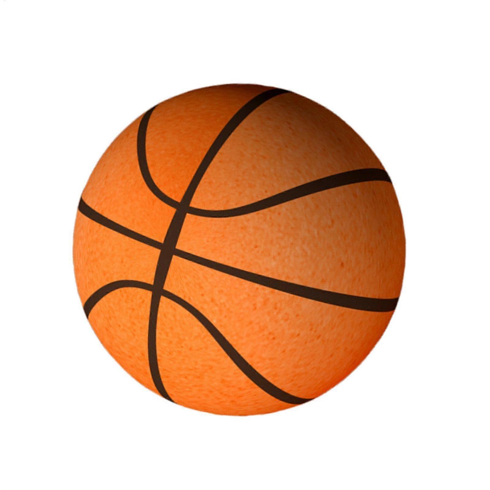 Silent Basketball Size 7 - Quiet Indoor Dribbling Foam Basketball for Training - Elastic Foam in Orange
