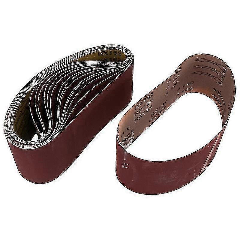 Cintas de Lixa de Óxido de Alumínio de 4 polegadas x 24 polegadas, 80/120/150/240/400 Grãos Sortidos para Lixadeira de Cinta, 1