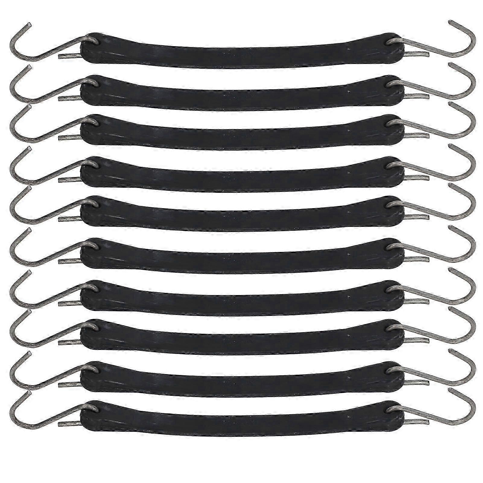 10 Pcs Heavy Duty Tie Down Cord 10in for Trucks, Motorcycles, and Trailers, Bungee Straps with Hooks for Tarp Securing