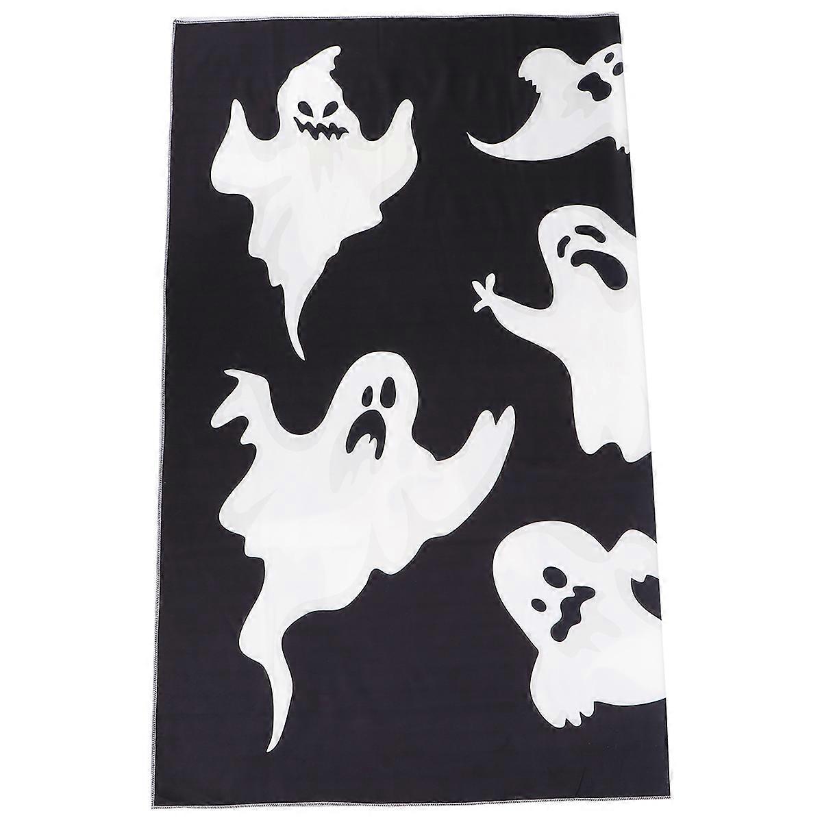 Halloween Decor Wall Hanging 150X150CM Black Square Polyester For Halloween Party