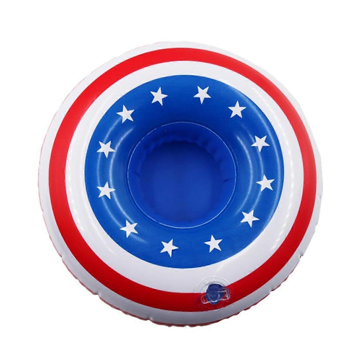 Pack Inflatable Drink Holder Adult Swimming Pool Float for Pool Pool Party Floating Drink Coaster Bath Toy Blue Random Colour