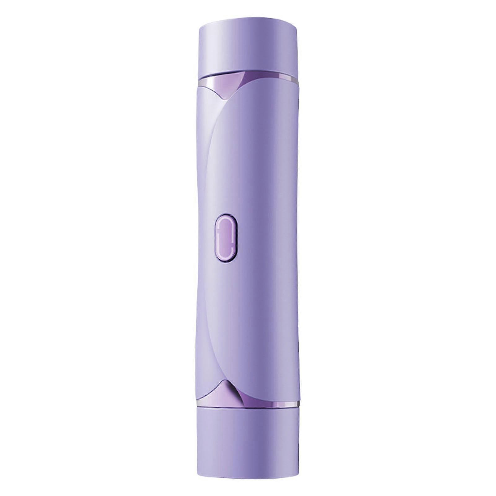 Electric Bikini Razor for Women - Cordless Double Head Body Shaver, Facial Hair Remover, Personal Groomer in Purple