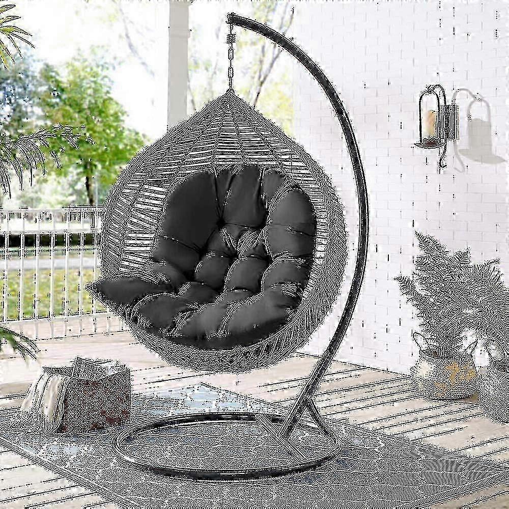 Indoor Hanging Egg Swing Hammock Chair with Thick Cushion Pad (Seat Cushion Only Included)