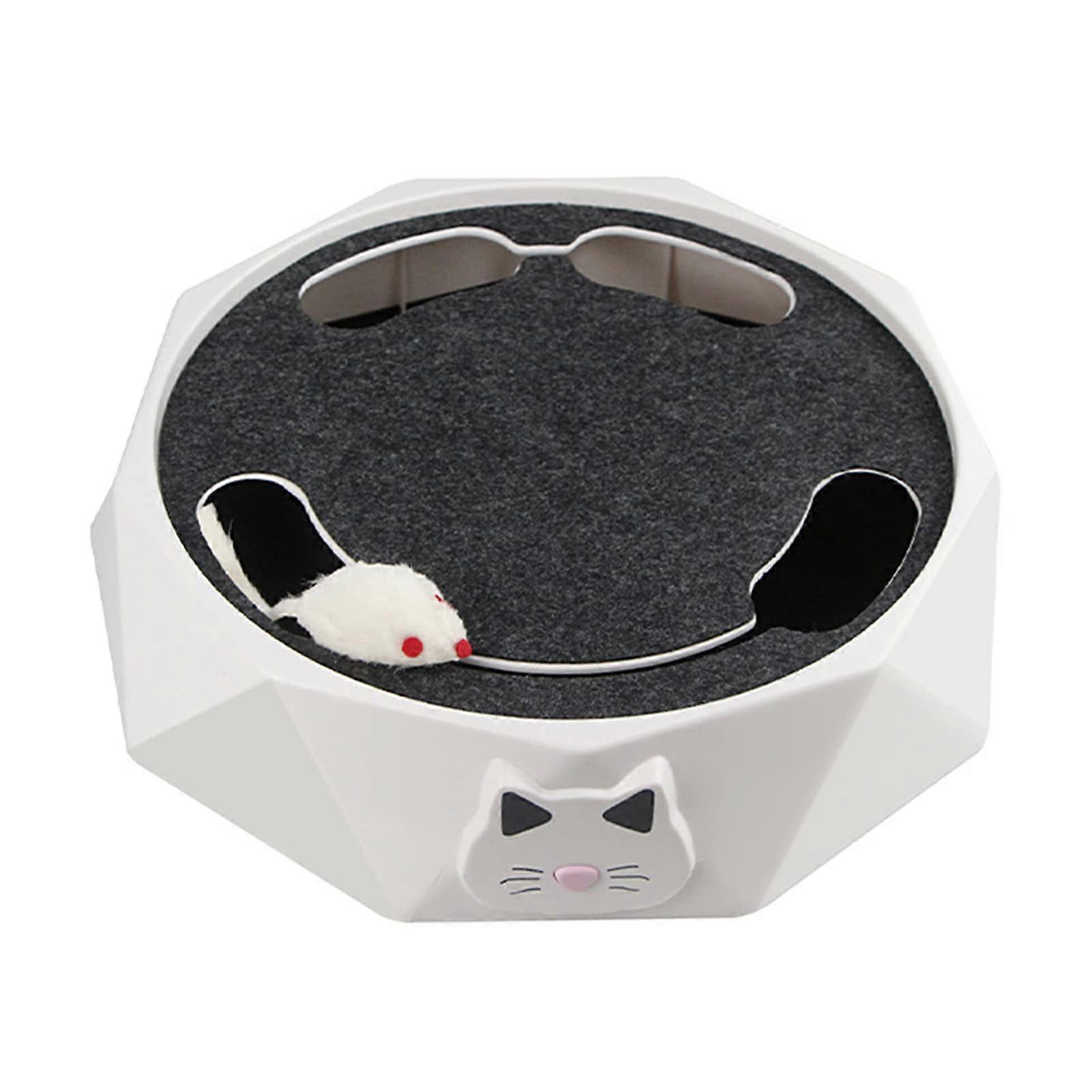 Interactive Cat Turntable, Electric, 2Speed Adjustable, Automatic Puzzle Catch, Mouse Game, Cat Toy for Pet Supplies