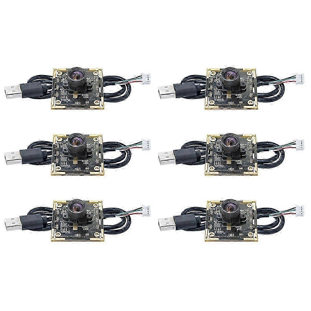 6PCS OV9732 Camera Module 1MP 1280x720 30fps USB Free Driver Manual Focus with 1 Meter Cable for WinXP/7/8/10
