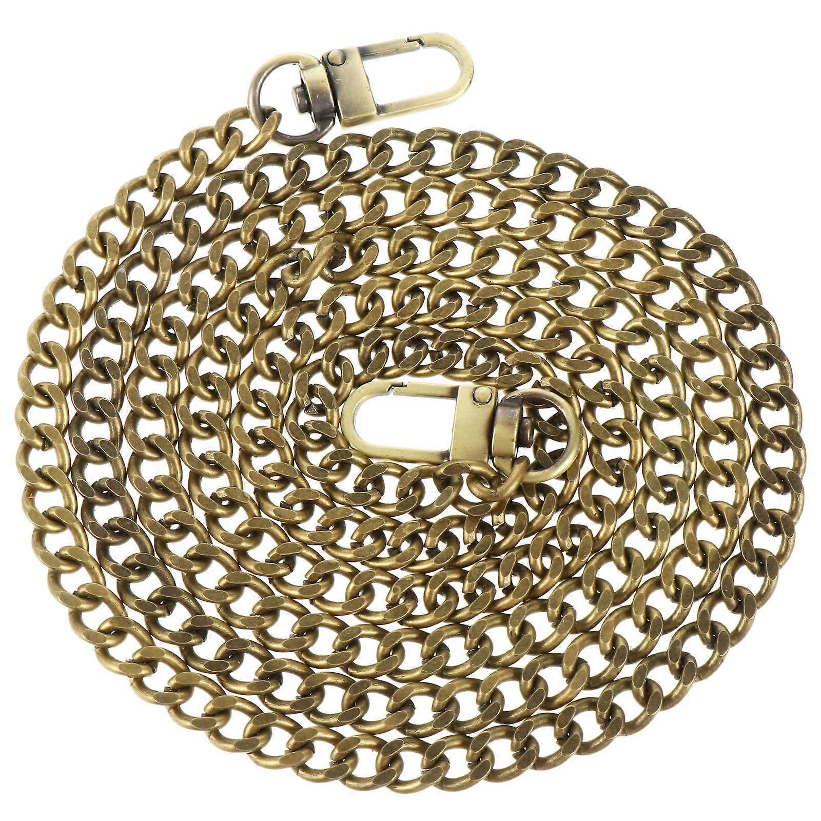 Chain for Purse Strap Metal Bag Accessories 120cm Coffee Iron Alloy Cross Body Style 1Set