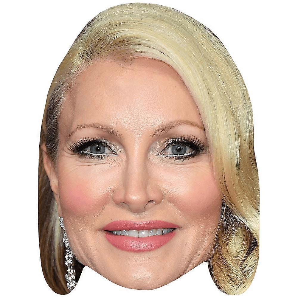 Caprice Bourret (make-up) groot hoofd. Groter dan levensgroot masker.