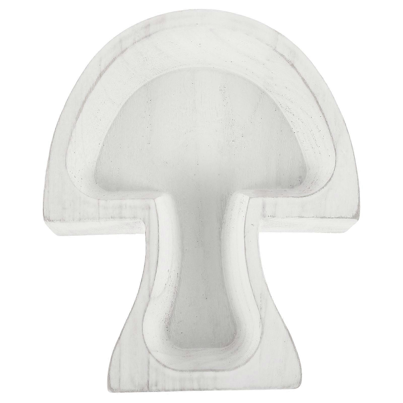 ナッツトレイウッドマッシュルームシェイプフルーツサービングパーティーオーガナイザー家族の集まり21.50X17.70X5.00CM 1セット