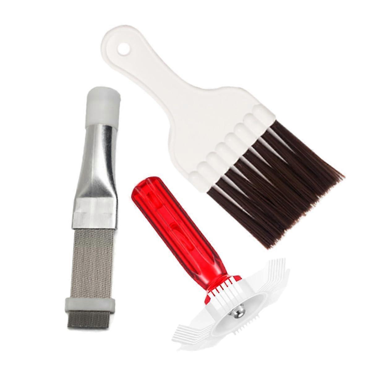 3-Piece Coil Cleaning Set for Air Conditioners and Refrigerator Condensers, Durable and Portable Cleaning Brushes
