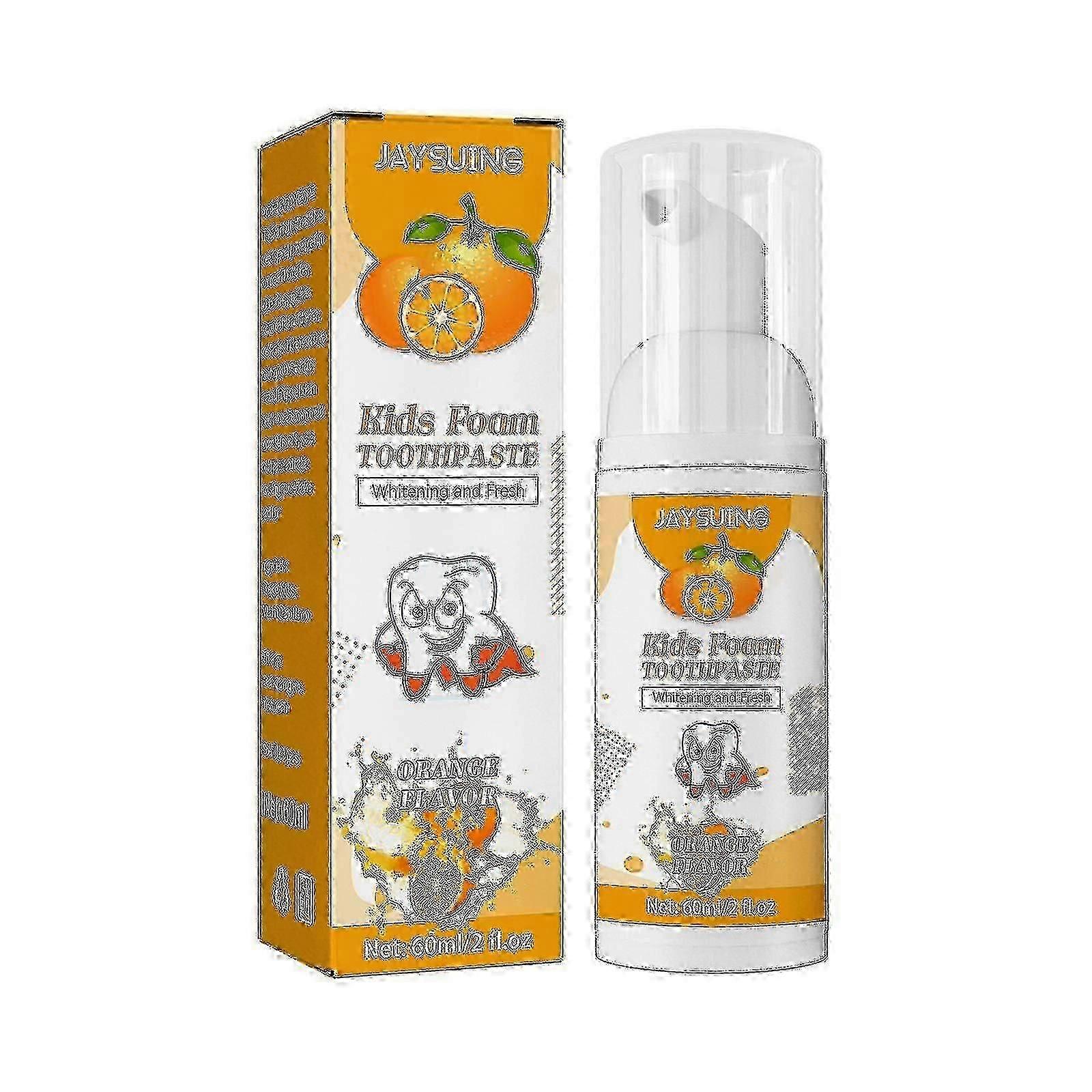 Jaysuing Of Children's Foam Toothpaste Teeth Cleansing Whitening Anti-cavity Fruit Flavored Mousse Toothpaste