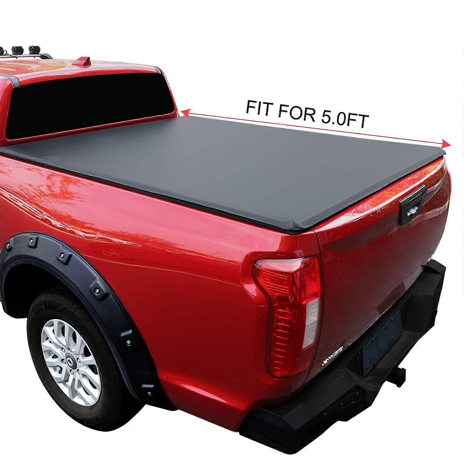 5.0' Bed Soft Roll-Up Tonneau Cover Pickup Truck For 2015-2022 Canyon Colorado NO.8615