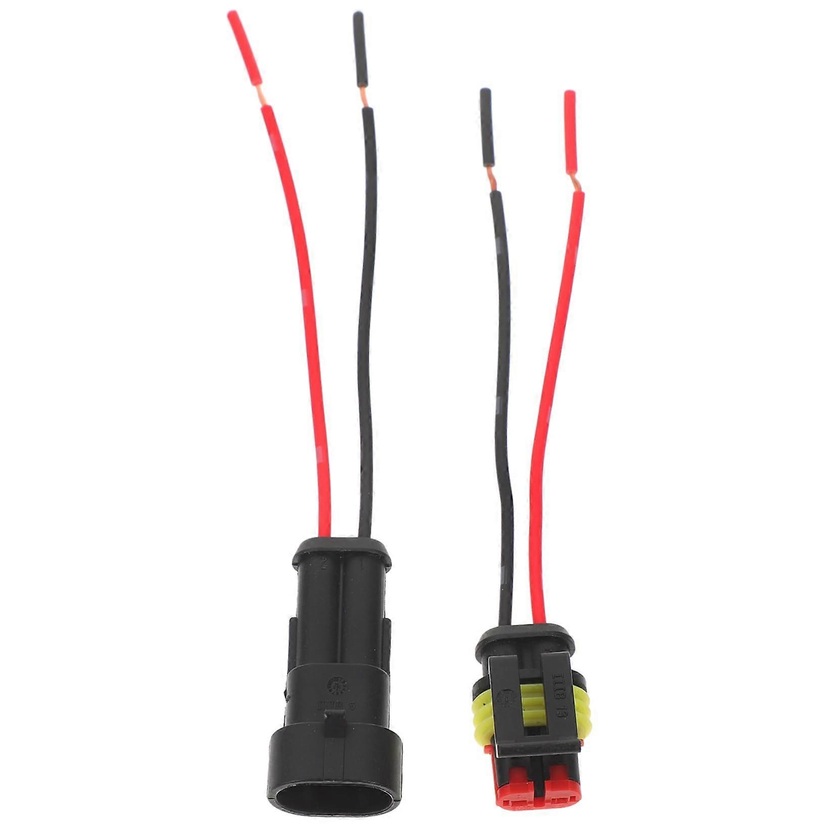 Car Cable Adapter Waterproof Plug Quick Coupling For Cars Black Plastic 12V-24V Vehicle Connection Accessory