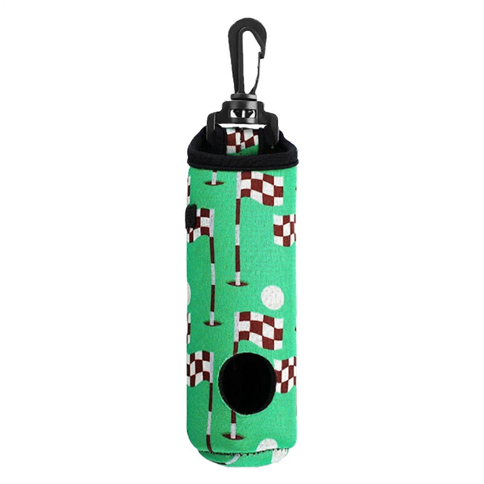 Golf bag holder, belt clip, multifunctional storage, lightweight durable, black, for driving range