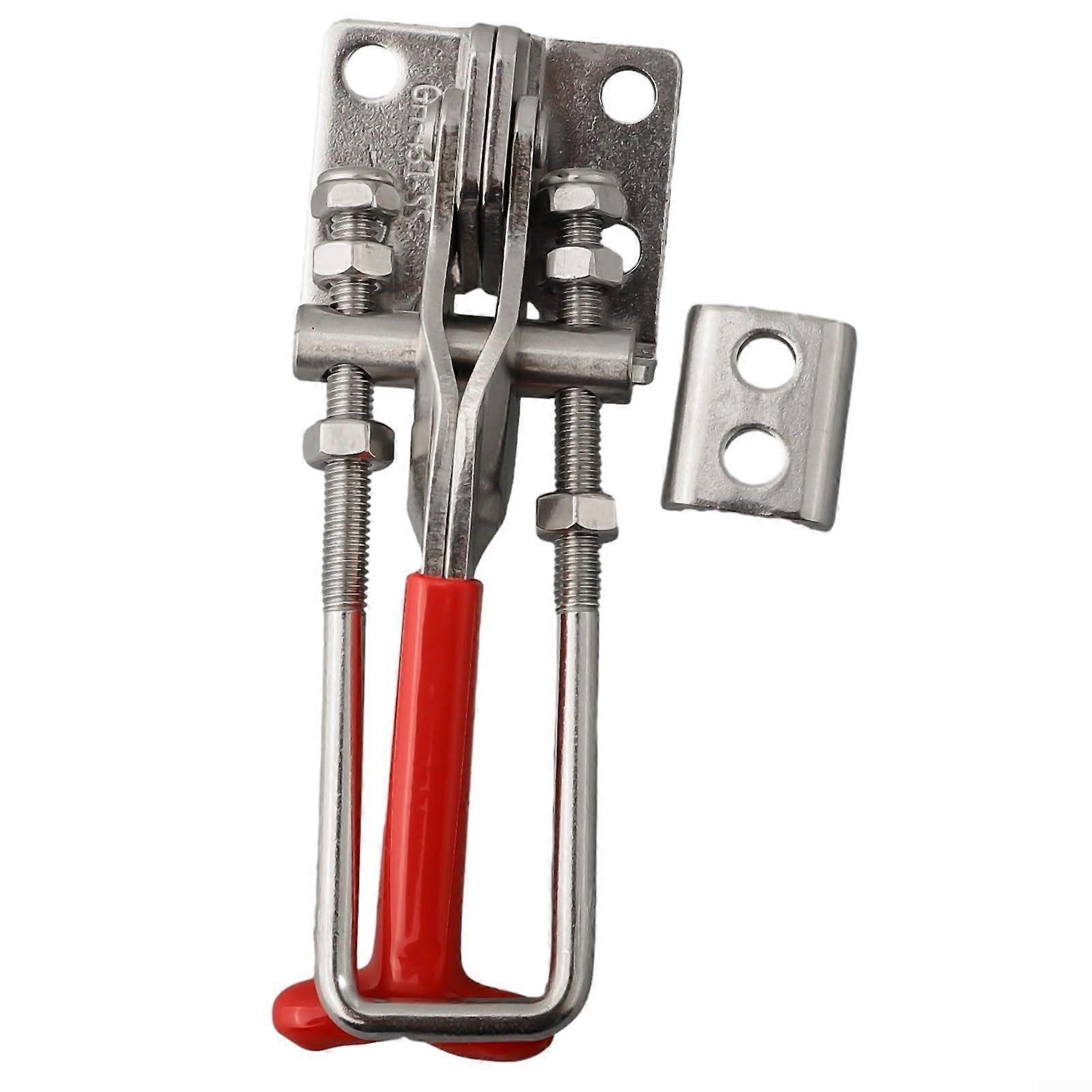 Robust stainless steel toggle clamp, 200 kg maximum load, quicklocking mechanism, waterproof and vibrationresistant