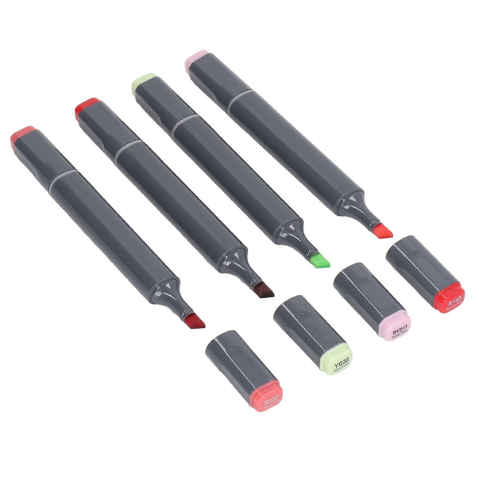 48 Colors Dual Tip Markers Set Soft Oblique Tips Smoothly Output Art Marker Pens for DIY Drawing