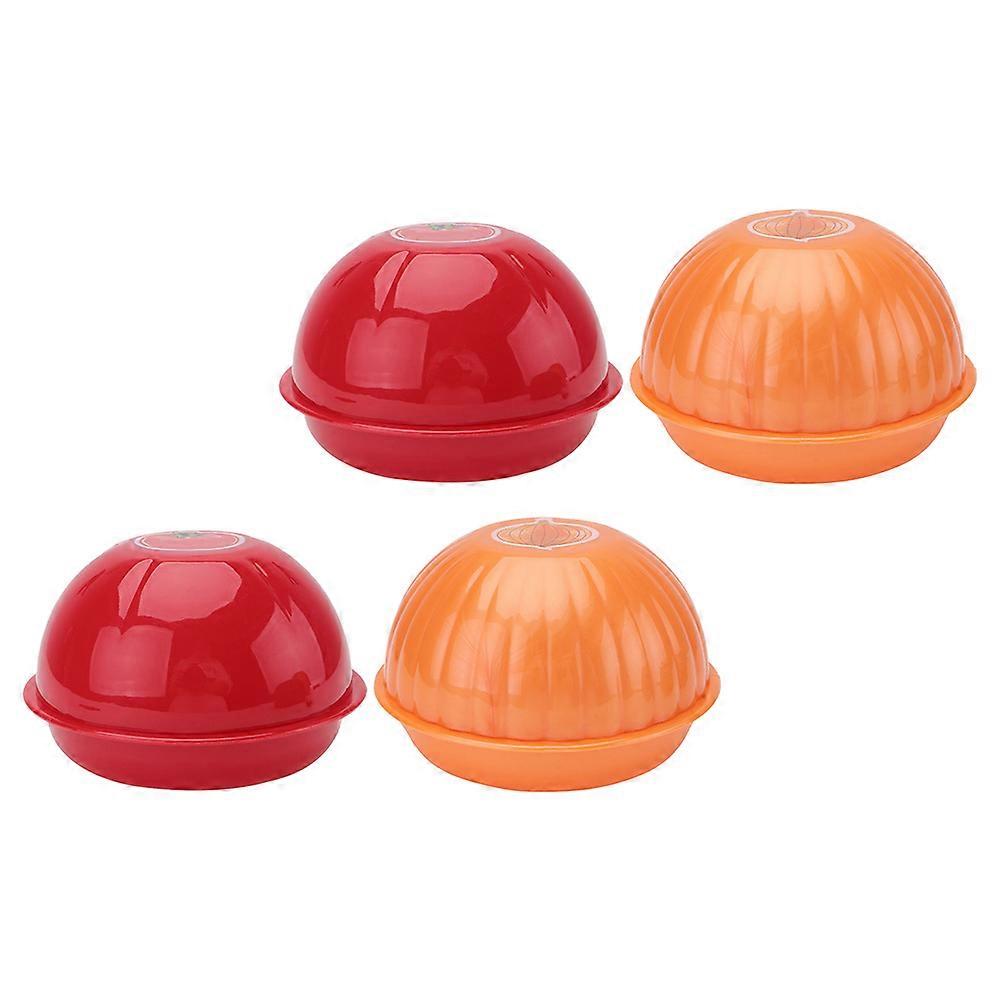 4pcs Fridge Food Container Fresh Box Sealing Storage Box Vegetable Box