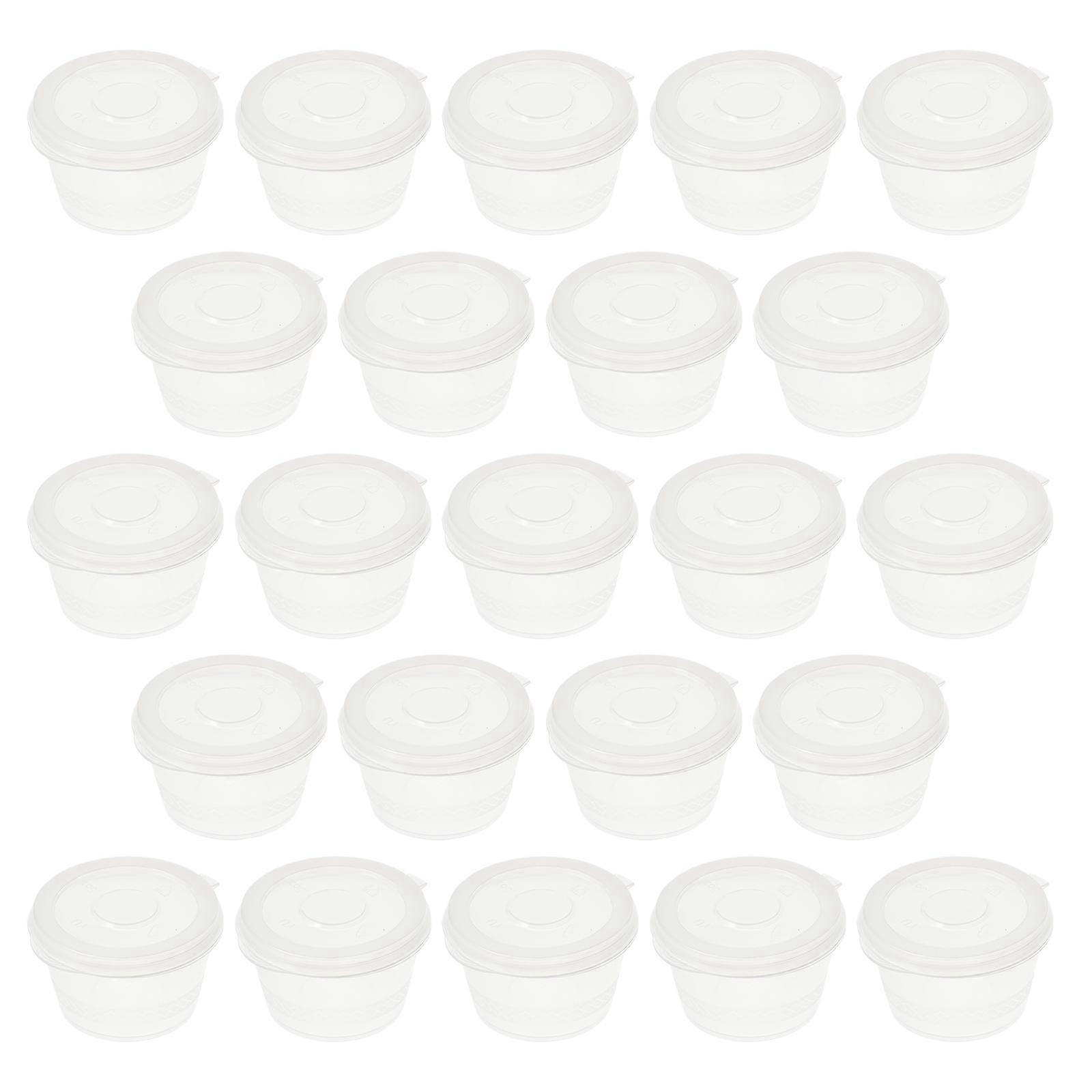 透明 PP テイクアウト包装ボックス、キッチン用ポータブル軽量ソースホルダー 100 個