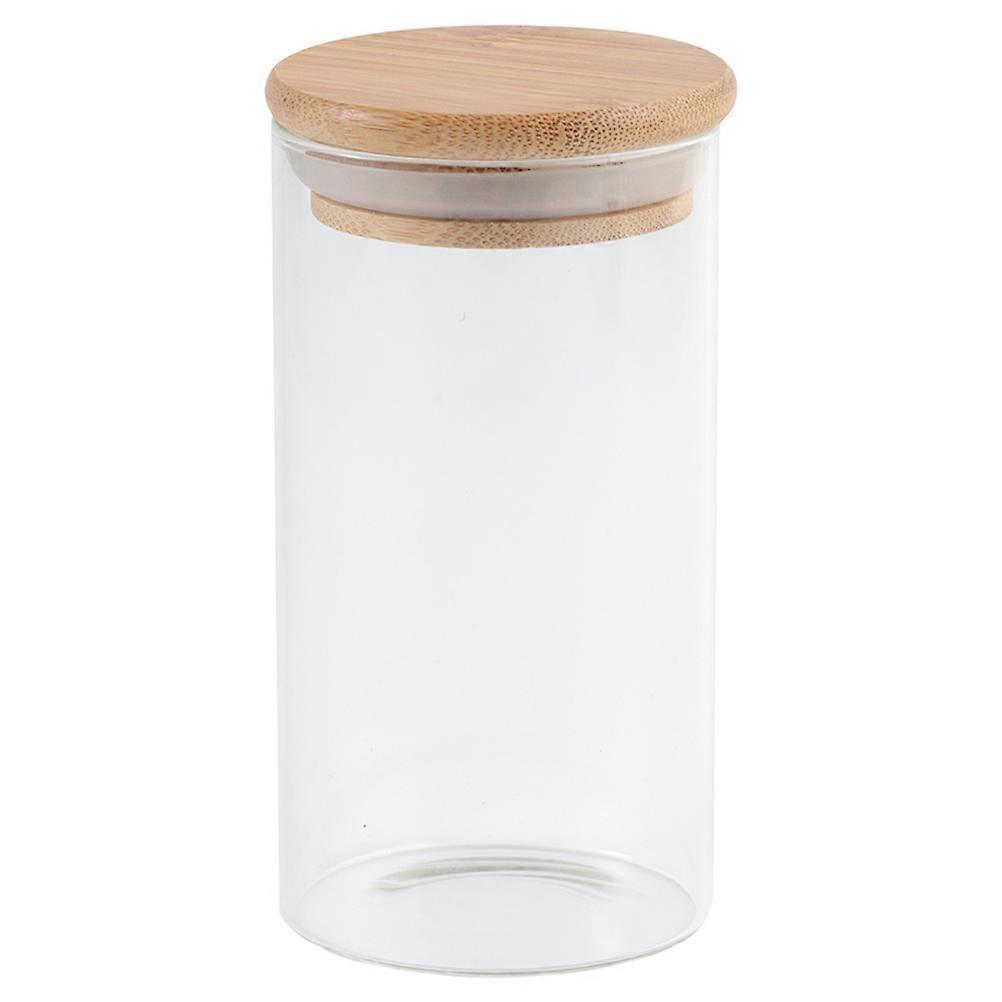 1pc Glass Food Storage Jar with Bamboo Lid 2000ML Sealed for Cereals