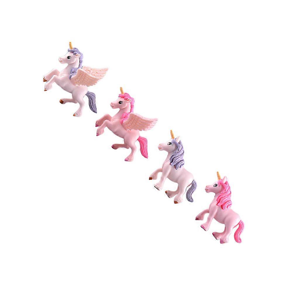 Unicorn ve Uçan At Süs Dekorasyon için PVC Çeşitli Renklerde Ev Parti Dekorasyonları için Harika 4 adet