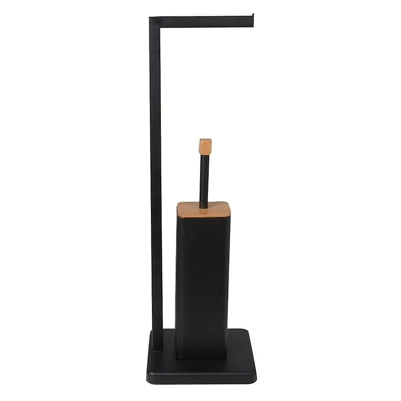 Toilettenpapierhalter stehend mit Toilettenbrste - 20x64cm - schwarzer  Bambus | Fruugo DE