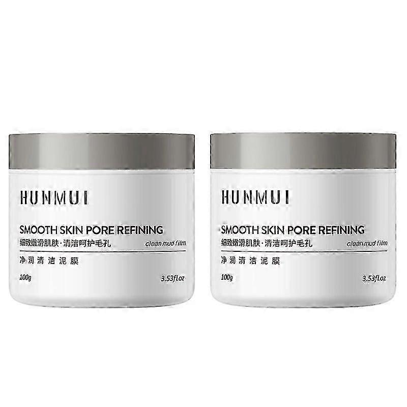 2Pcs 100g Cleaning Mud Mask Smooth Face Skin Pore Refining Moisturizing