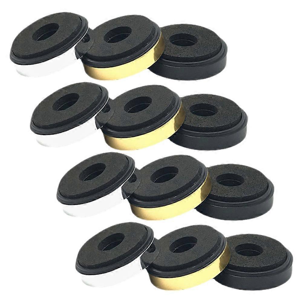 Audio Equipment Sound Isolation Feet Stable Support Device Protection Silver 3.00X3.00X0.80CM 12Pcs