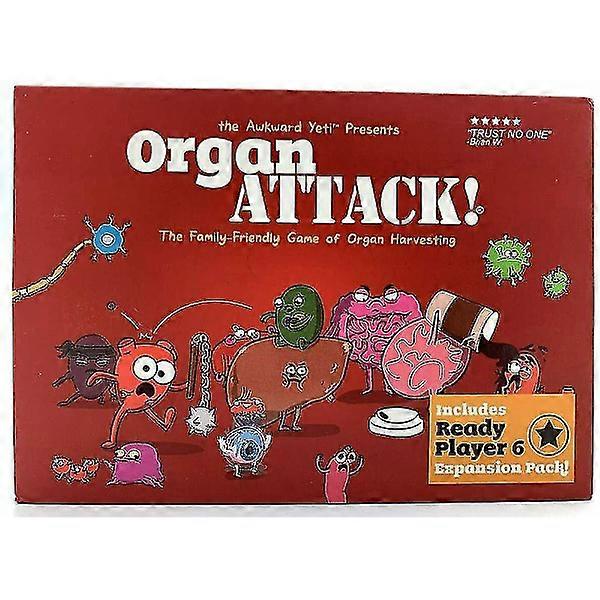 Organ Attack Board Game Card Game Family Board Game for 2-6 Players - Perfet