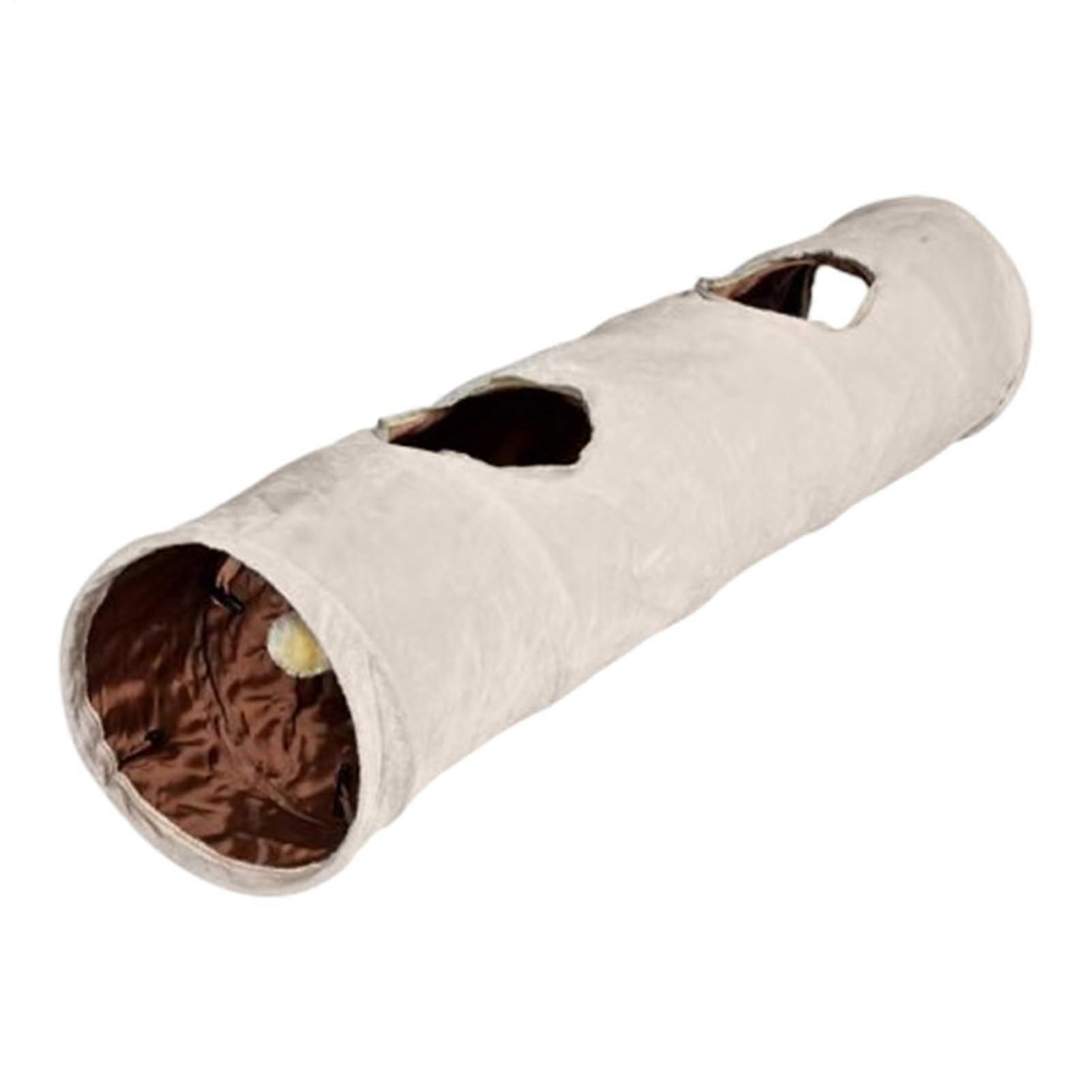 Tunnel Foldable Oxford Tube Plush Cat Toy With Play Ball Hiding Running Tunnel Bed For Indoor Cat Playground