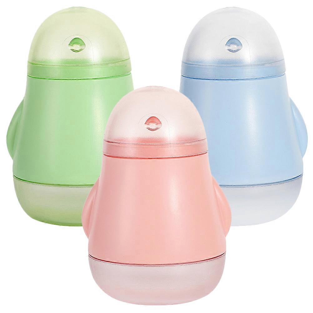 Toothpick Holder Household Pink 8.3x5.5x4.4cm Plastic Simple Style For Gift Giving 3Pcs
