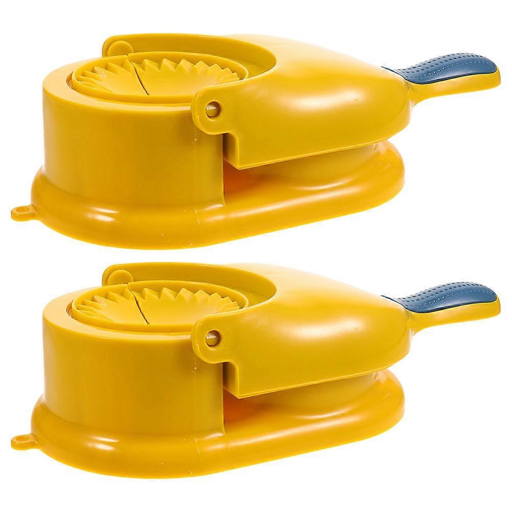 Kitchen Gadget for Making Dumplings with Smooth PP Surface Yellow Color Double End Design for Kitchen Use
