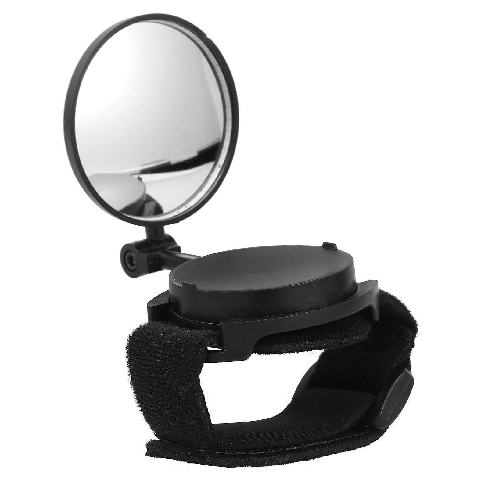 Rotatable Compact Bike Wristband Rearview Mirror – Lightweight Reflective Cycling Arm Mounted Mirror for Safe Riding