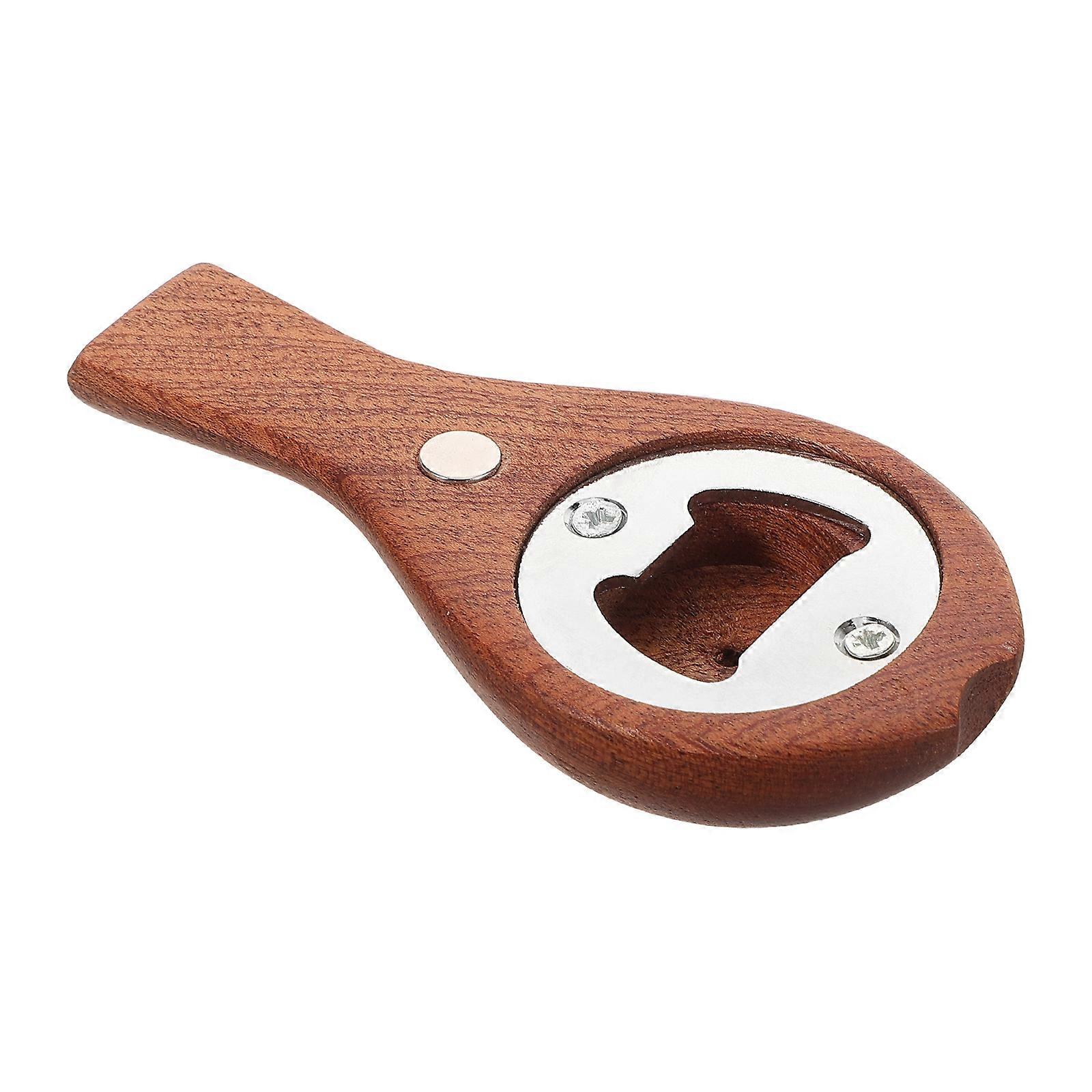 Wooden Fish Shaped Magnetic Bottle Opener, Space Saving Cap Opener with Artistic Design, Easy to Use Kitchen Gadget for Parties, Outdoor Picnics, and