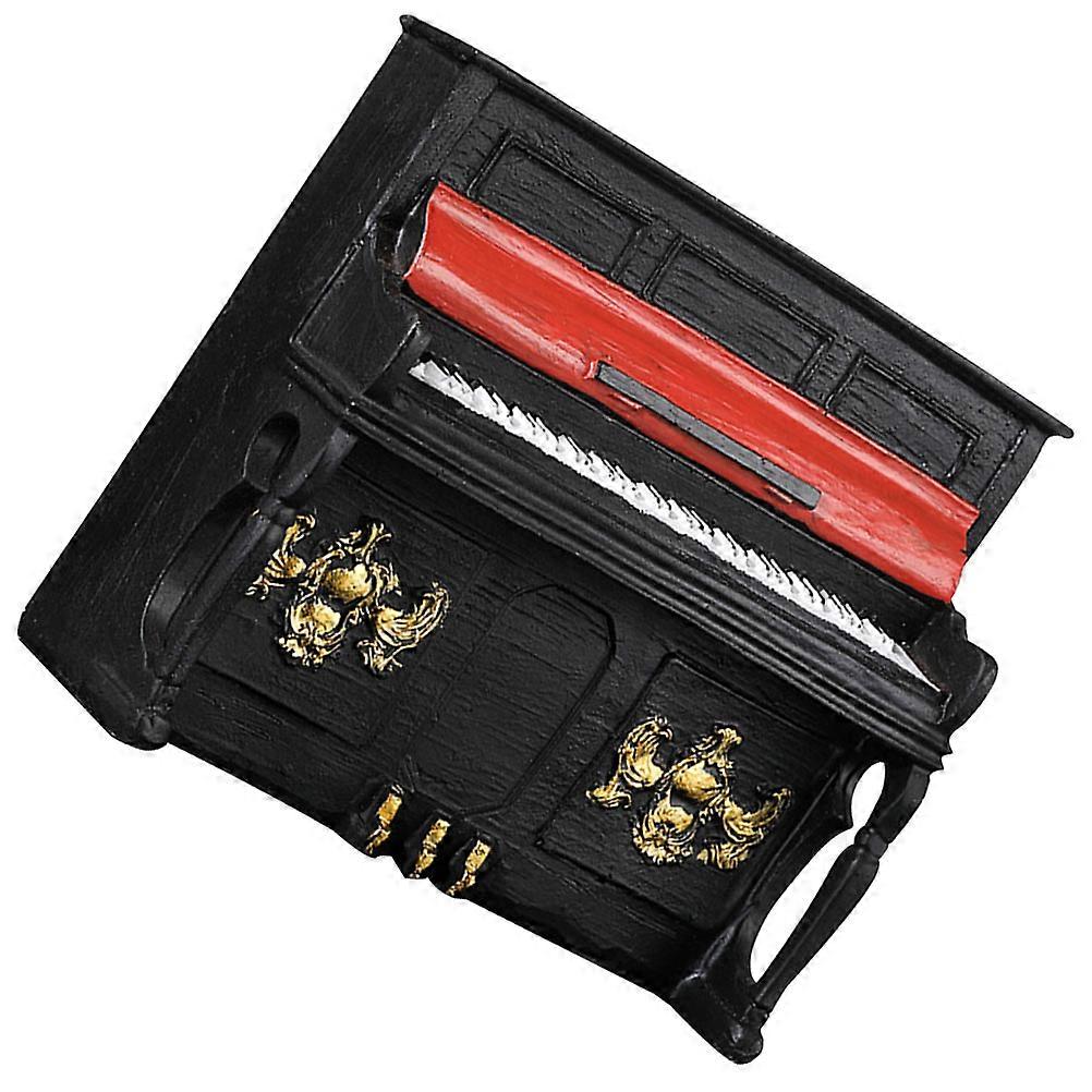 Mini Resin Piano Statue Vintage Adornment for Home Decor Retro Design Festival Room Decoration Craftsmanship Music Lovers