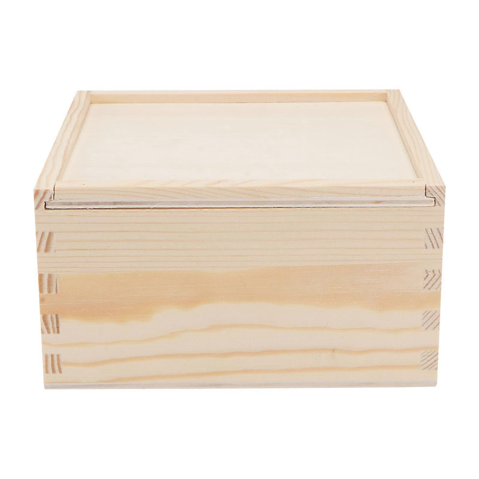 1pc Wooden Candy Wrapping Box Present Packaging Box Wedding Supply Khaki