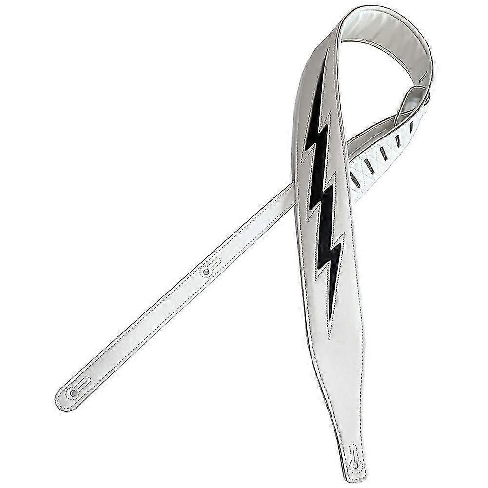 Läder Gitarr Rem Unik Blixt-Mönster Bekväm Akustisk Elbas Rem Gitarr Access