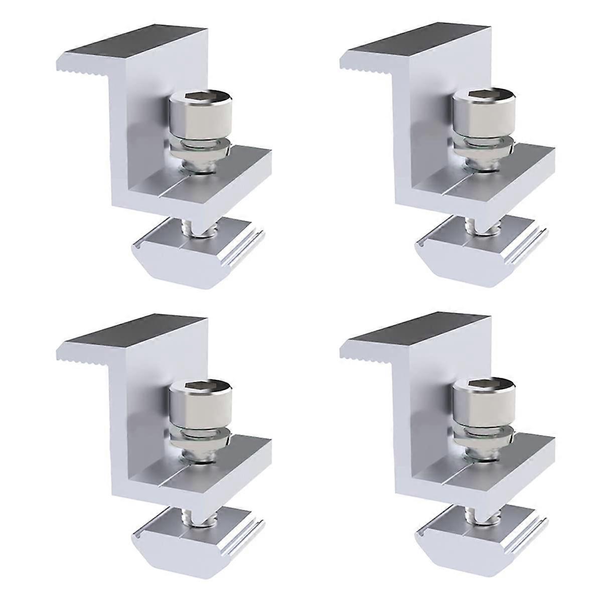 4 x Photovoltaic Trapeze Rail End Clamp for 35 mm Balcony Power Station, Compatible with Trapezoidal and Sandwich Roofs