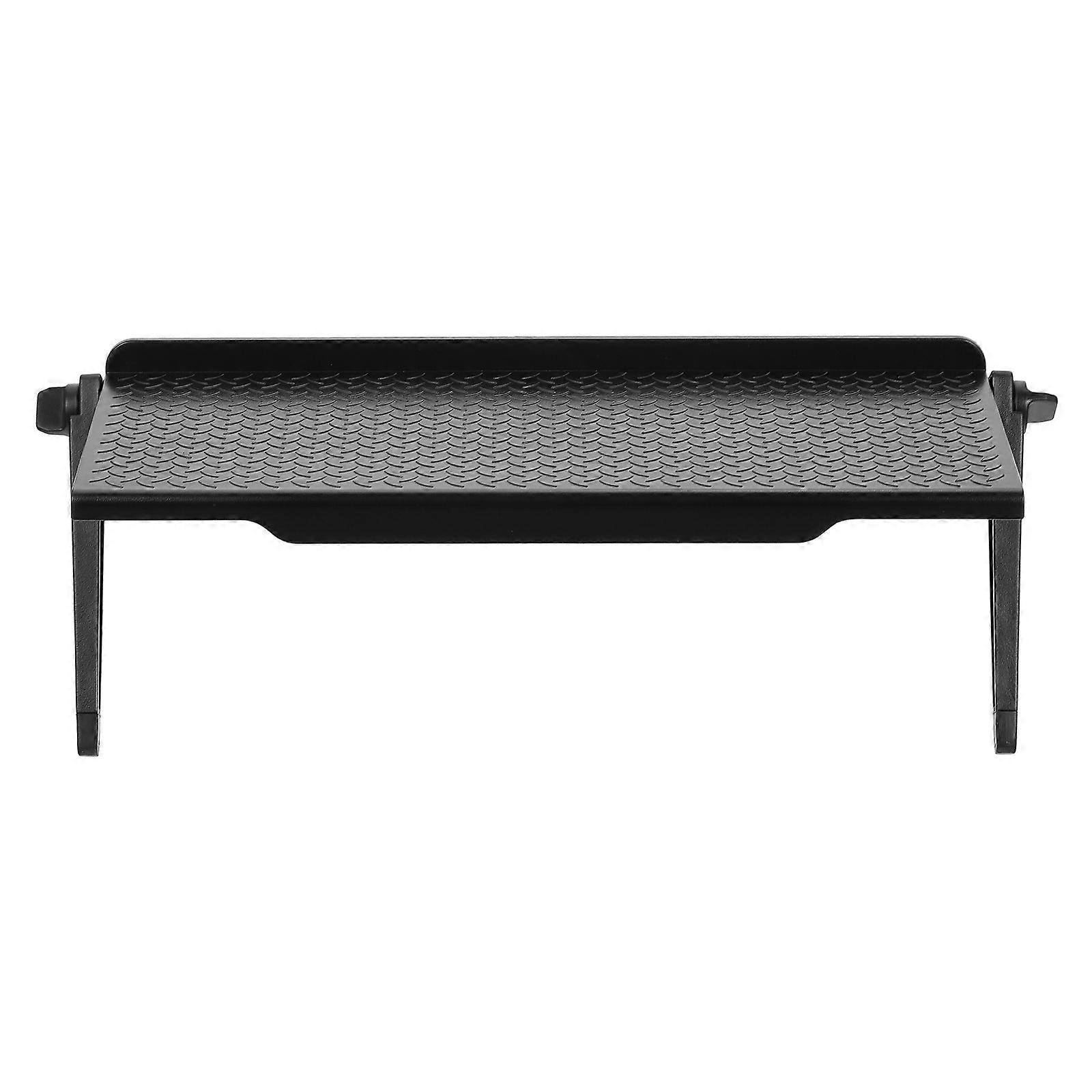 Desk Monitor Shelf For Home Organization Adjustable Support Black 1Set Storage Solution
