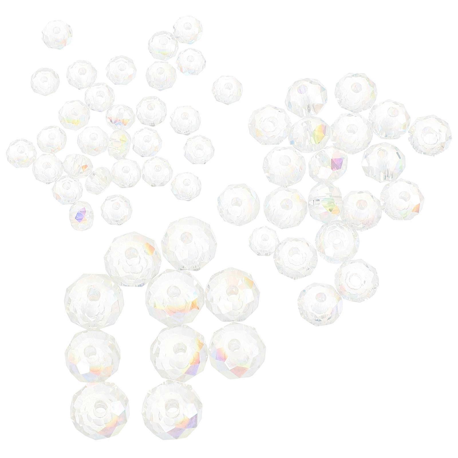 Glass Beads For Jewelry Making 60Pcs Assorted Color Flat Shape For DIY Necklace Bracelet Earring Crafts