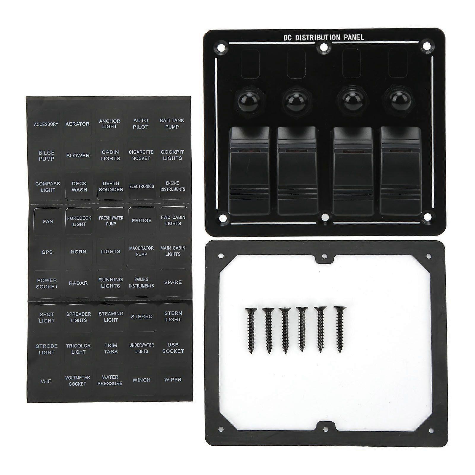 Toggle switch panel 4 gang for cars RVs motorcycles yachts