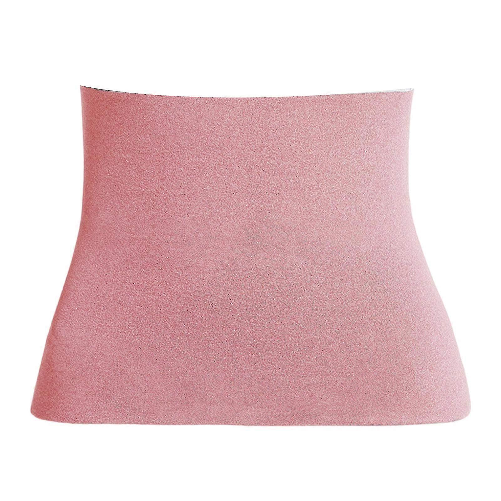 Elastic Heat Belt for Men and Women - Self-Heating Back Warmer with Wormwoods, Kidney Support & Pain Relief, Adjustable Size L in Pink