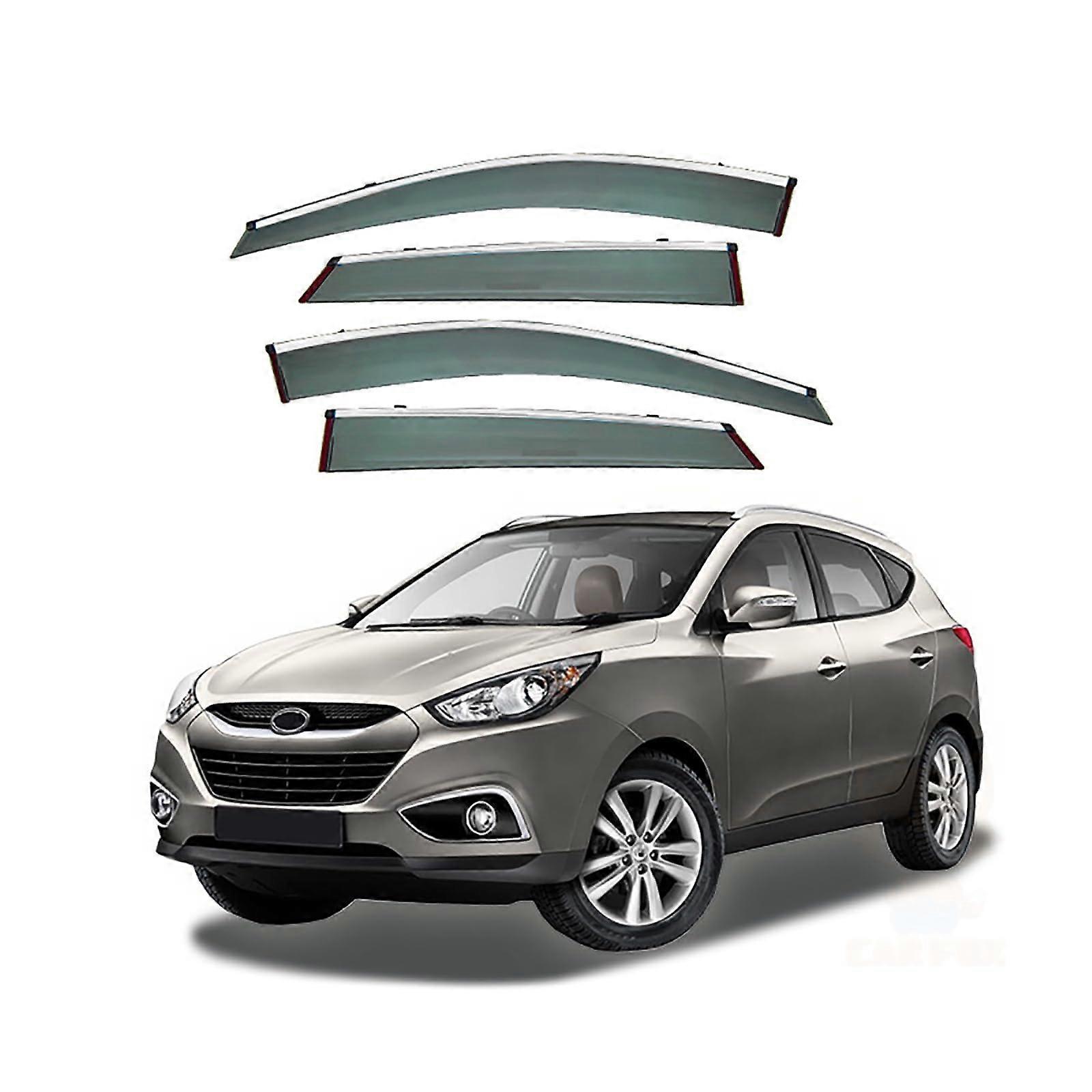 Auto-Windabweiser 4 Pcs Set Compatible with Hyundai IX35 2010-2017 Wind-Deflectors Rain and Wind Resistant