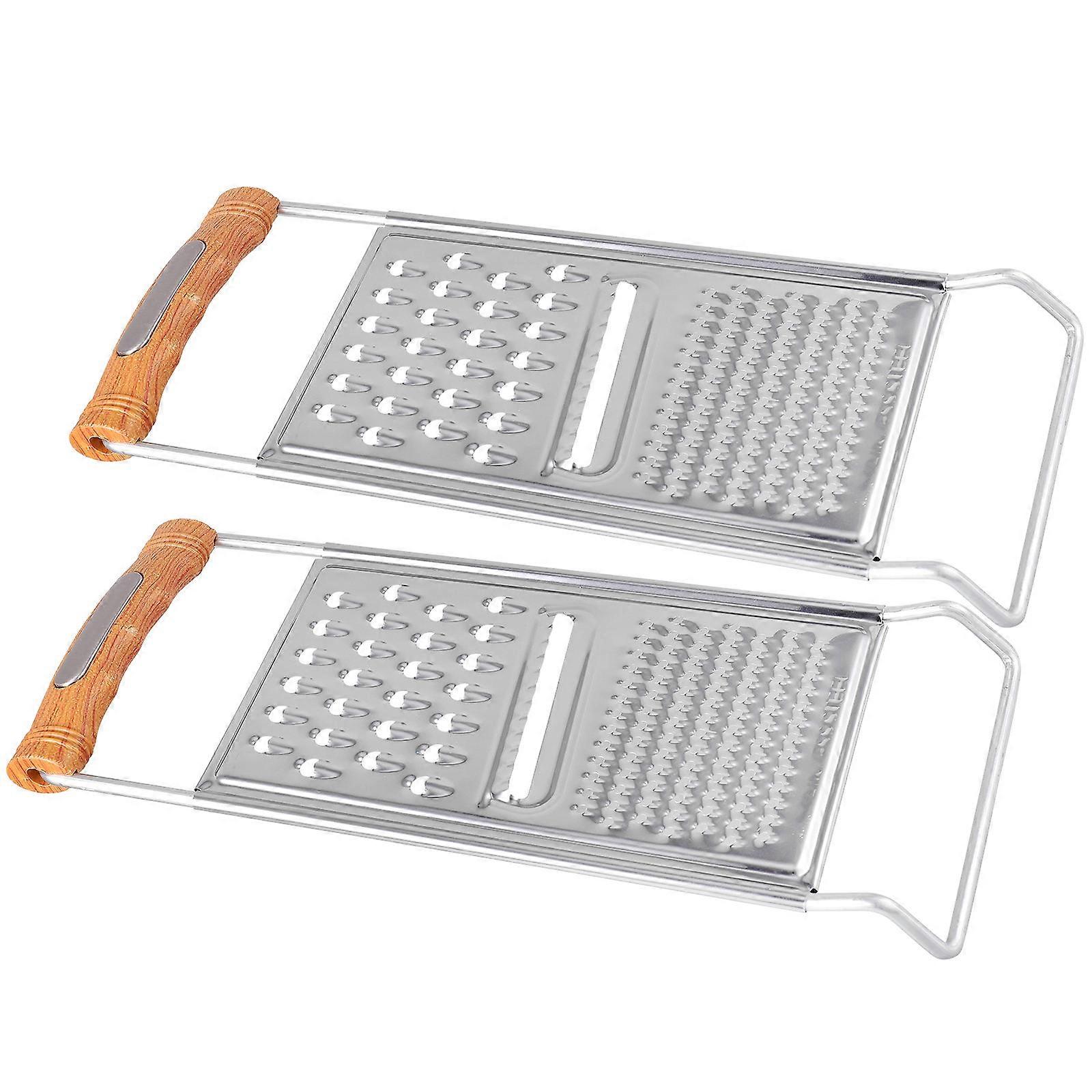 Slicers For Fruits And Vegetables Multi-Functional Vegetable Kitchen Slicing Tool Hot Pot Restaurant Silver 28.5X11X1.5Cm Scraping 2Pcs