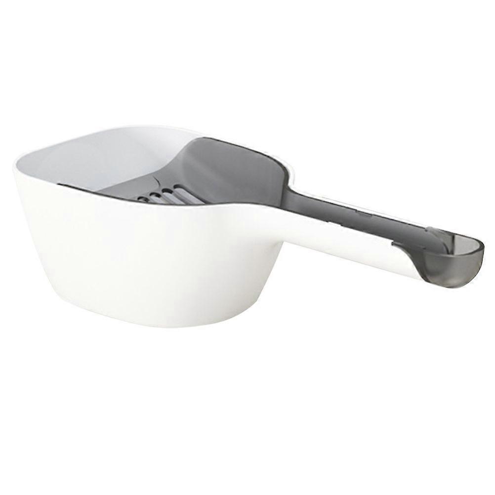 Litter Scoop Cat Box Sifter Detachable Practical Tool for Cleaning Pet Toilet Grey 1 Set