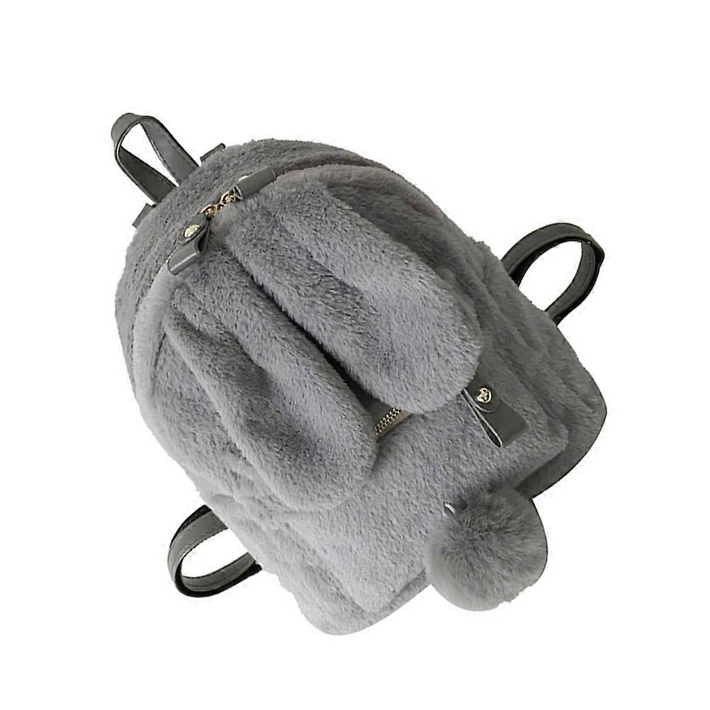 Charming Plush Backpack Rabbit Ear for Young Girls Casual Leisure Activities Durable Use 1Pack