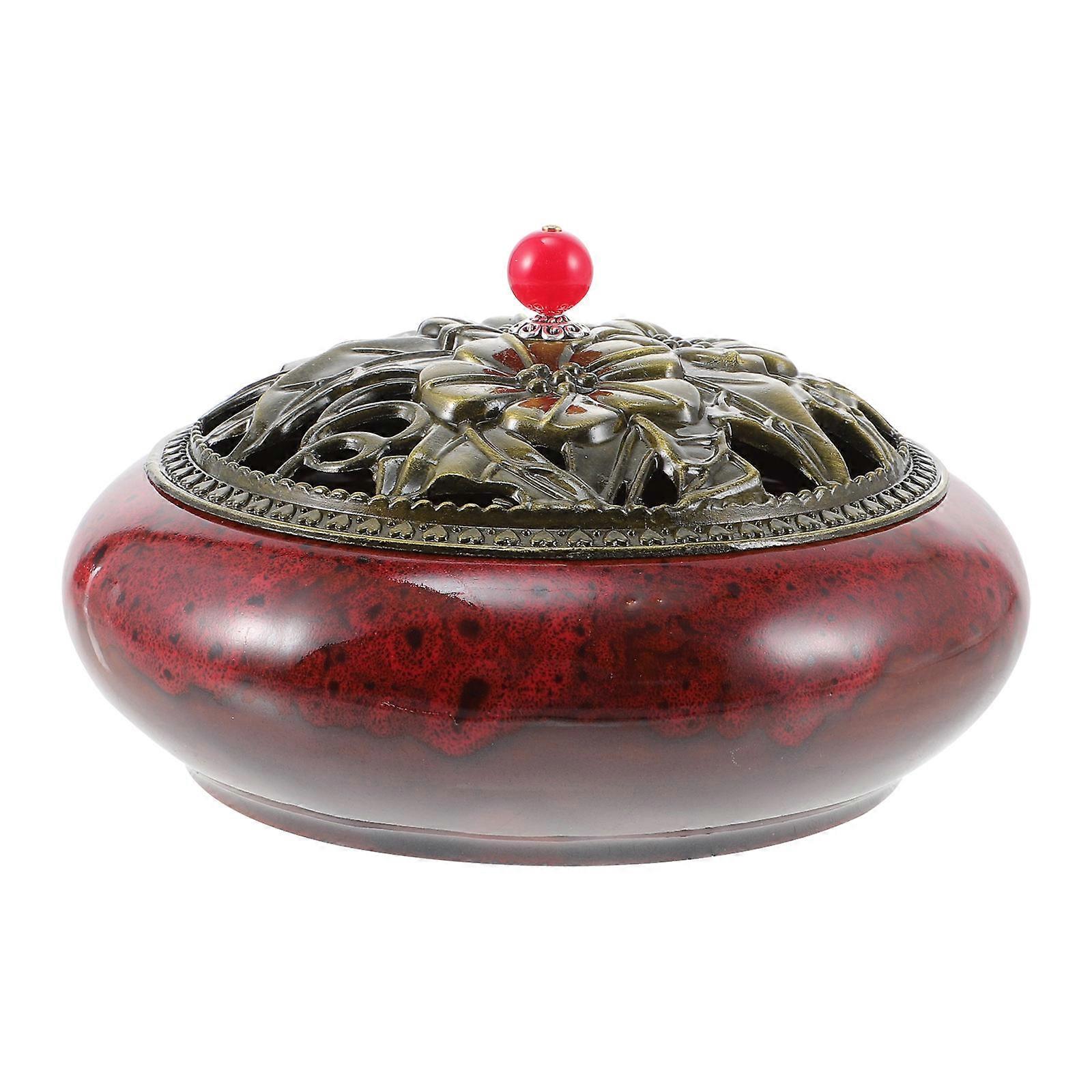 Practical Incense Burner, Ceramic Holder Designed for Coil or Stick Applications
