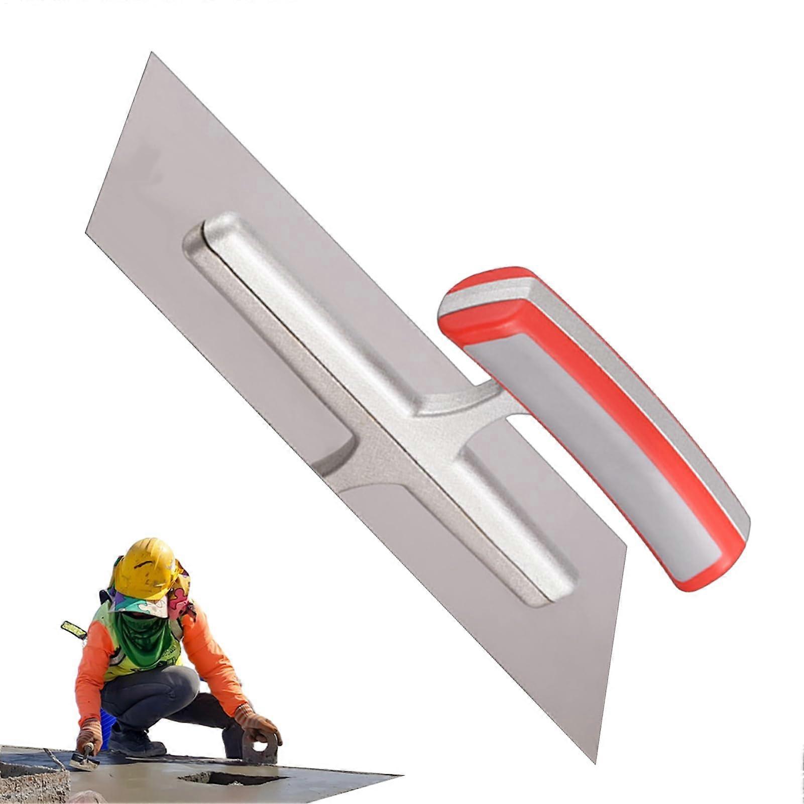 Cement Trowel 25cm - Professional Flat Plastering Tool with Ergonomic Non-Slip Handle for Pool Tiling, Sheetrock, and Plasterboard