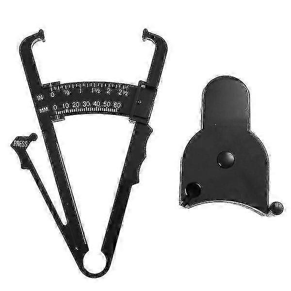 Health Measuring Tools Set: Body Fat Caliper & Waist Tape Measure