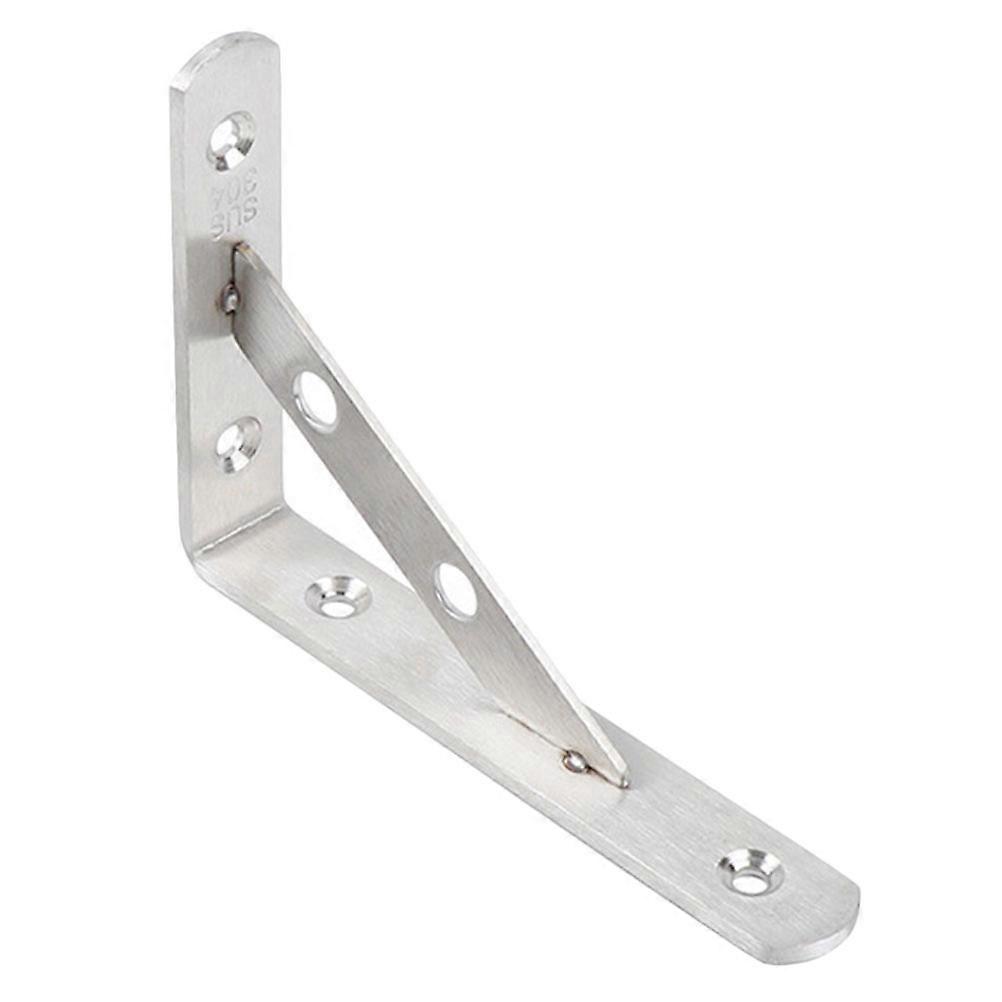 Heavy Duty Wall Mounted Shelf Bracket for Storage Silver Stainless Steel TriangleBracket